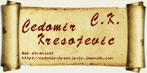 Čedomir Kresojević vizit kartica